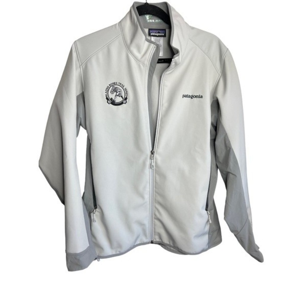 Patagonia Women’s Sz Large Grey Fleece Lined Shell Full Zip Jacket